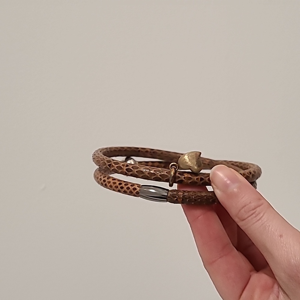 Story brown leather bracelet